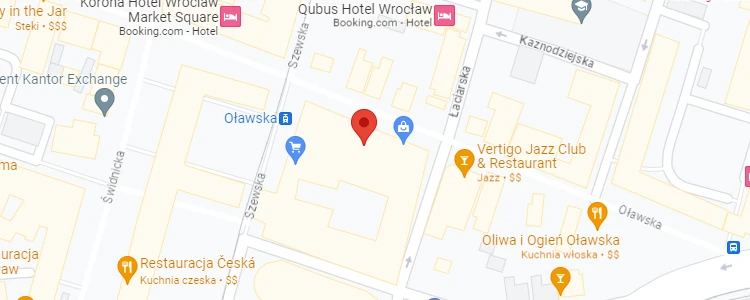 Location of the Kameleon exchange office in Wrocław